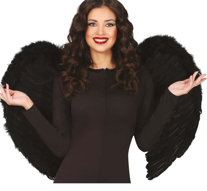 Halloween Vleugels Zwart 80cm van Fiestas Guirca koop je bij Partywinkel