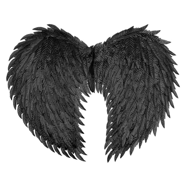 Halloween Vleugels Zwart Engel 55cm van Boland koop je bij Partywinkel