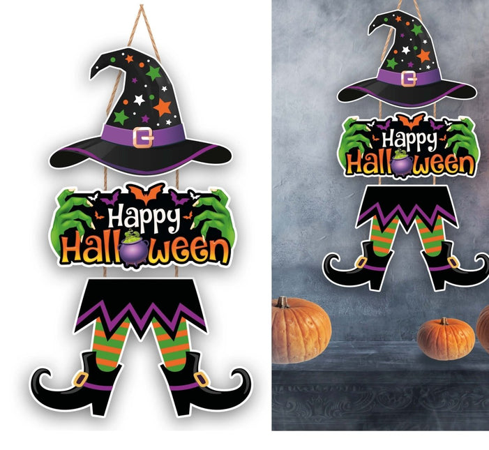 Halloween Deurbord Heks van Fiestas Guirca koop je bij Partywinkel
