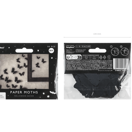 Wanddecoratie Zwart Vlinders 30st van Partydeco koop je bij Partywinkel