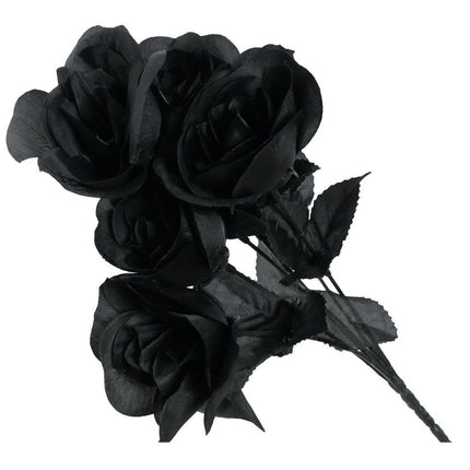 Halloween Zwarte Rozen Tak 35cm van Fiestas Guirca koop je bij Partywinkel