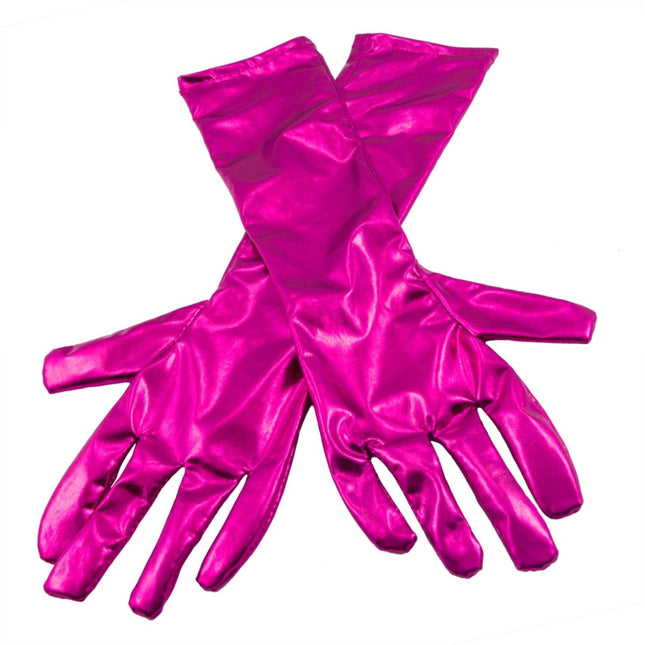 Handschoenen metallic magenta van Folat koop je bij Partywinkel