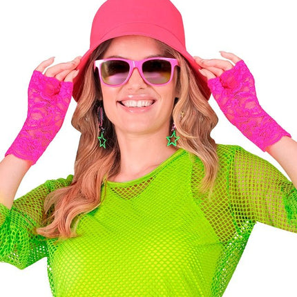 Handschoenen Neon Roze Kant van Widmann koop je bij Partywinkel