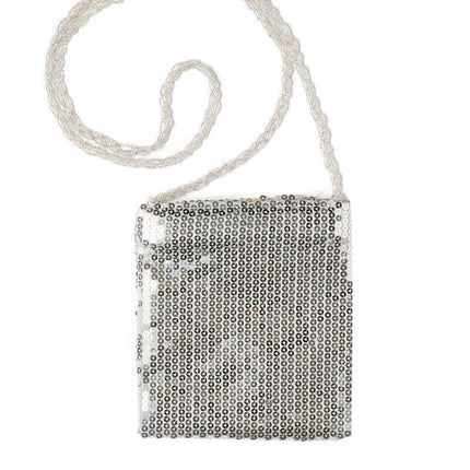 Zilveren Handtas Pailletten van Wilbers & Wilbers koop je bij Partywinkel