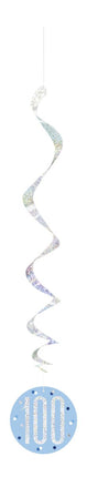 Hangdecoratie 100 Jaar Blauw 81cm 6st van Unique koop je bij Partywinkel