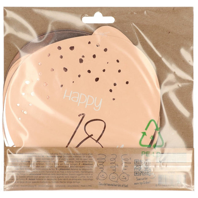 Hangdecoratie 18 Jaar Rose Goud 75cm 5st van Folat koop je bij Partywinkel