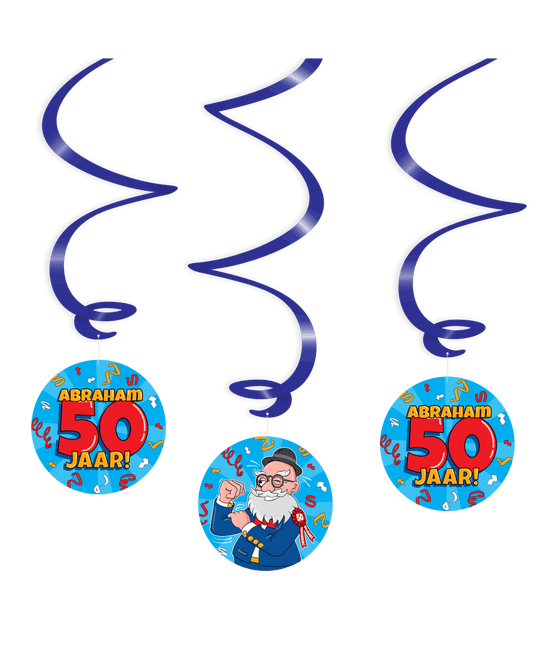 Hangdecoratie Abraham 14cm 3st van Paper Dreams koop je bij Partywinkel