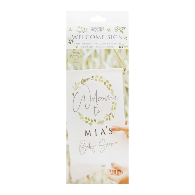 Hangdecoratie Bord Babyshower 40cm van Ginger Ray koop je bij Partywinkel