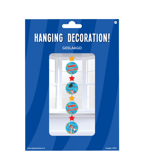 Hangdecoratie Geslaagd 120cm van Paper Dreams koop je bij Partywinkel