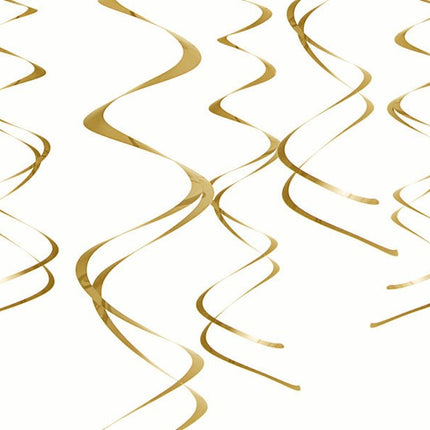 Hangdecoratie Goud 5st van Partydeco koop je bij Partywinkel