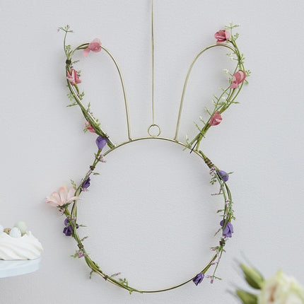Hangdecoratie Konijn Metaal 32cm van Ginger Ray koop je bij Partywinkel