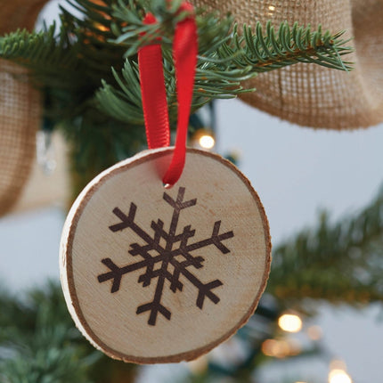 Hangdecoratie Sneeuwvlok Hout 6st van Ginger Ray koop je bij Partywinkel