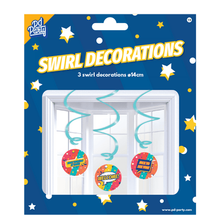 Hangdecoratie Welcome 14cm 3st van Paper Dreams koop je bij Partywinkel