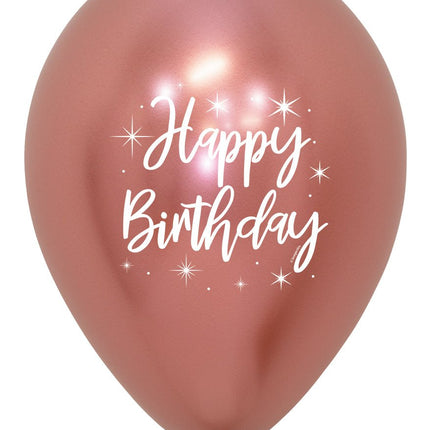 Happy Birthday Ballonnen Gekleurd 30cm 25st van Sempertex koop je bij Partywinkel