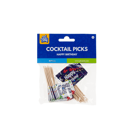 Happy Birthday Cocktailprikkers van Paper Dreams koop je bij Partywinkel