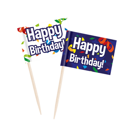 Happy Birthday Cocktailprikkers van Paper Dreams koop je bij Partywinkel