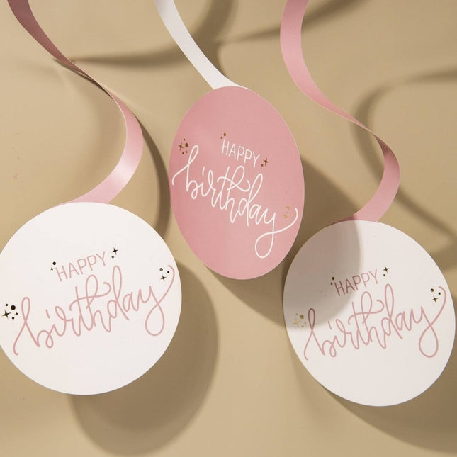 Happy Birthday Hangdecoratie 6st van Folat koop je bij Partywinkel