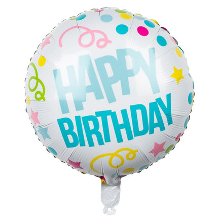 Happy Birthday Helium Ballon Confetti 45cm leeg van Boland koop je bij Partywinkel