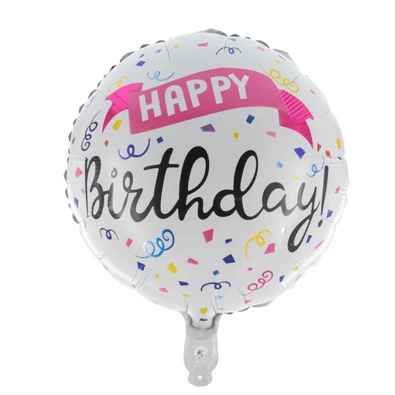 Happy Birthday Helium Ballon Confetti Leeg 45cm van VDV Benefit koop je bij Partywinkel