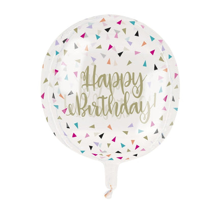 Happy Birthday Helium Ballon Leeg 38cm van Unique koop je bij Partywinkel