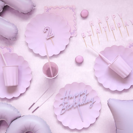 Happy Birthday Kaars Paars 13st van Partydeco koop je bij Partywinkel