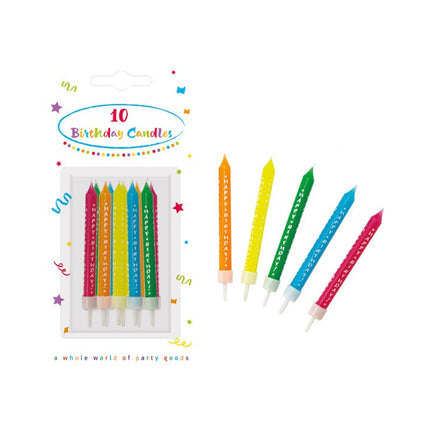 Happy Birthday Kaarsen Gekleurd Met Houders 20 delig van Procos koop je bij Partywinkel