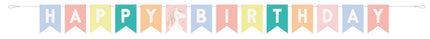 Happy Birthday Letterslinger Unicorn 2,13m van Unique koop je bij Partywinkel
