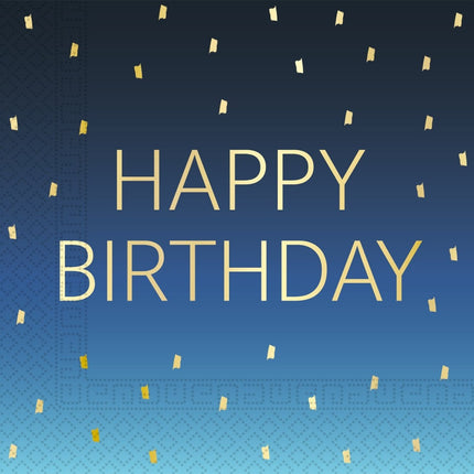 Happy Birthday Servetten 33cm 20st van Procos koop je bij Partywinkel