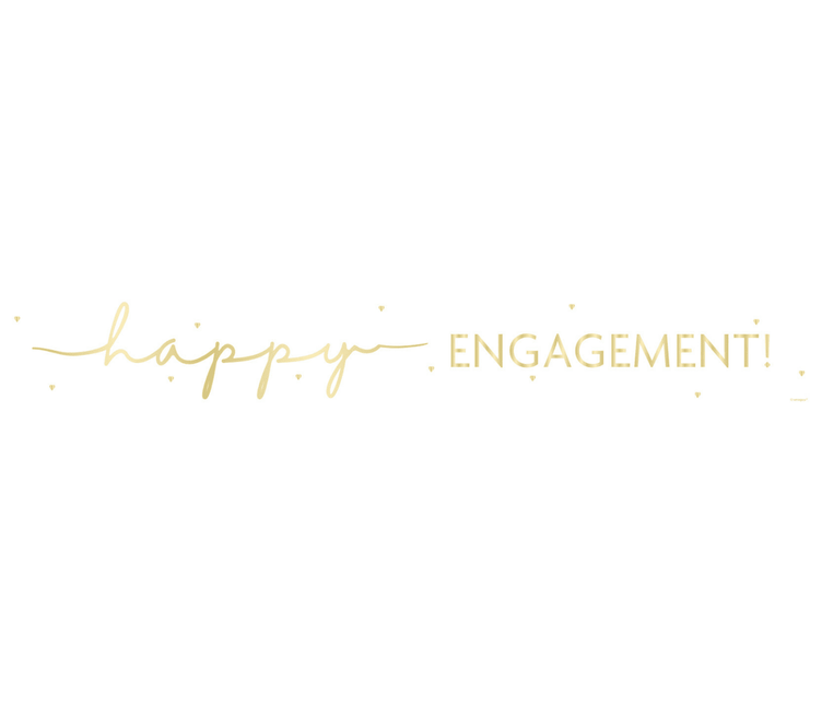 Happy Engagement Banner 2,74m van Unique koop je bij Partywinkel