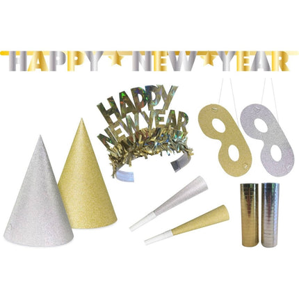 Happy New Year Decoratie Set 27 delig van Folat koop je bij Partywinkel