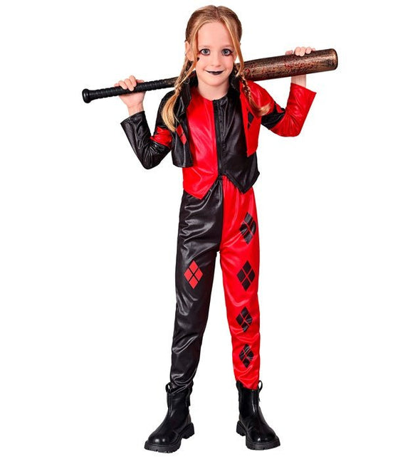 Harlekijn Kostuum Rood Zwart Meisje van Widmann koop je bij Partywinkel