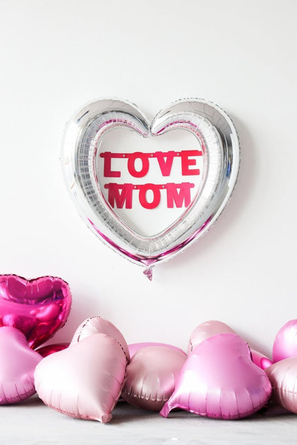 Hart Ballon Zilver Folie 80cm van Folat koop je bij Partywinkel