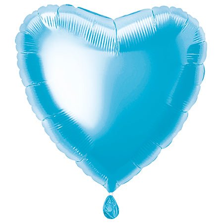 Hart Helium Ballon Lichtblauw Leeg 45cm van Unique koop je bij Partywinkel