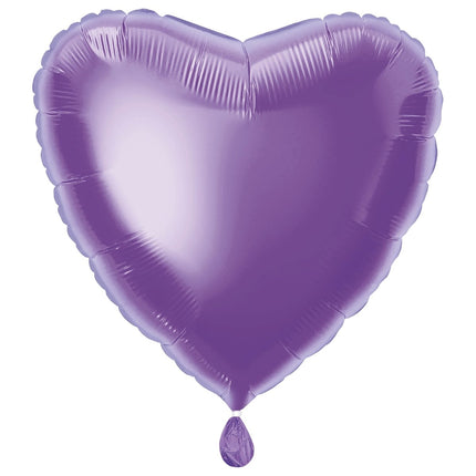 Hart Helium Ballon Lila Leeg 45cm van Unique koop je bij Partywinkel
