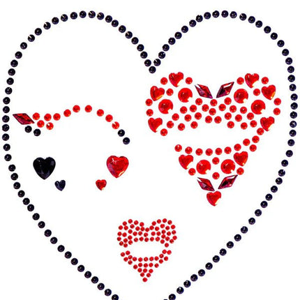 Hartenvrouw Gezicht Stickers van Leg Avenue koop je bij Partywinkel