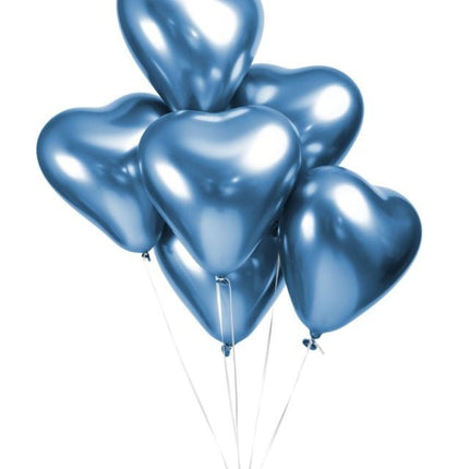 Hartjes Ballonnen Blauw 30cm 6st van WeFiesta koop je bij Partywinkel