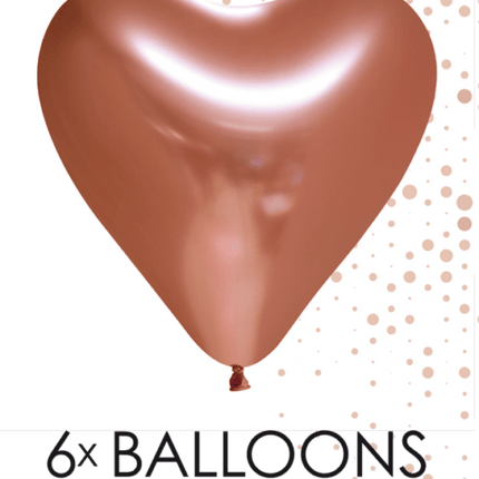 Hartjes Ballonnen Koper 30cm 6st van WeFiesta koop je bij Partywinkel