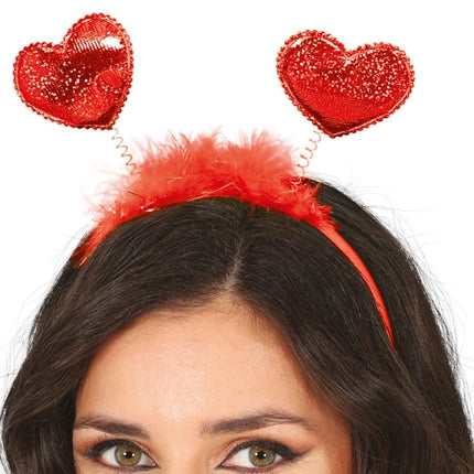 Hartjes Haarband Rood van Fiestas Guirca koop je bij Partywinkel