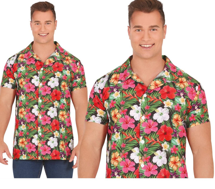 Hawaii Blouse Heren Bloemen van Fiestas Guirca koop je bij Partywinkel