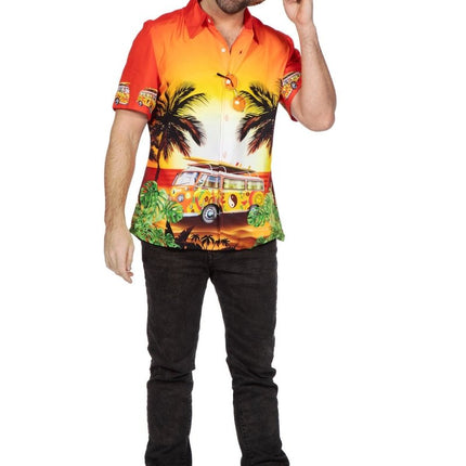 Hawaii Blouse Oranje Heren van Wilbers & Wilbers koop je bij Partywinkel