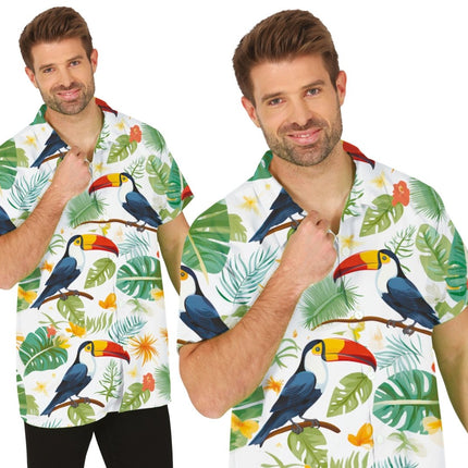 Hawaii Blouse Toucan van Fiestas Guirca koop je bij Partywinkel