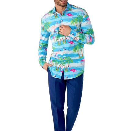 Hawaii Flamingo Overhemd Heren OppoSuits van OppoSuits koop je bij Partywinkel