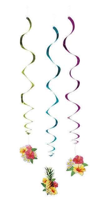 Hawaii Hangdecoratie 60cm 3st van Boland koop je bij Partywinkel