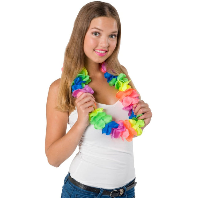 Hawaii Krans Regenboog 95cm van Folat koop je bij Partywinkel
