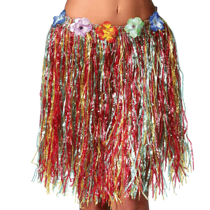 Hawaii Rok Bloemen Gekleurd 50cm van Fiestas Guirca koop je bij Partywinkel