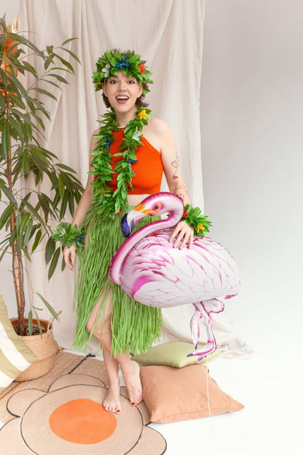 Hawaii Rok Groen Stro van Partydeco koop je bij Partywinkel