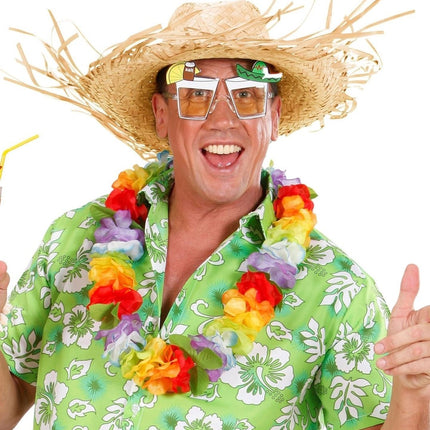 Hawaii Stro Hoed Gevlochten van Widmann koop je bij Partywinkel