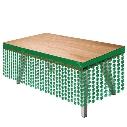 Hawaii Tafelkleed Groen Palmbladeren 4m van Fiestas Guirca koop je bij Partywinkel