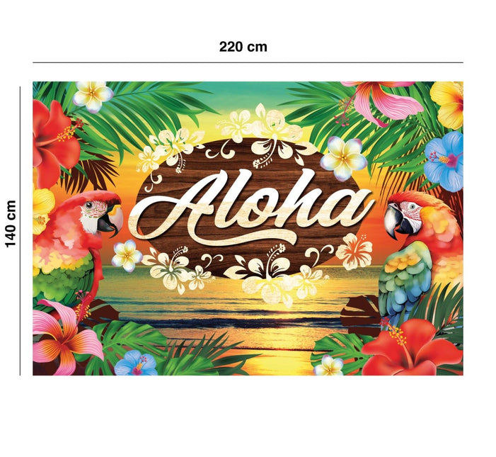 Hawaii Wanddecoratie Aloha 2,2m van Fiestas Guirca koop je bij Partywinkel