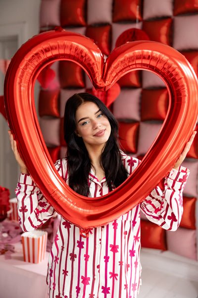 Hart Helium Ballon Rood 86cm van Partydeco koop je bij Partywinkel